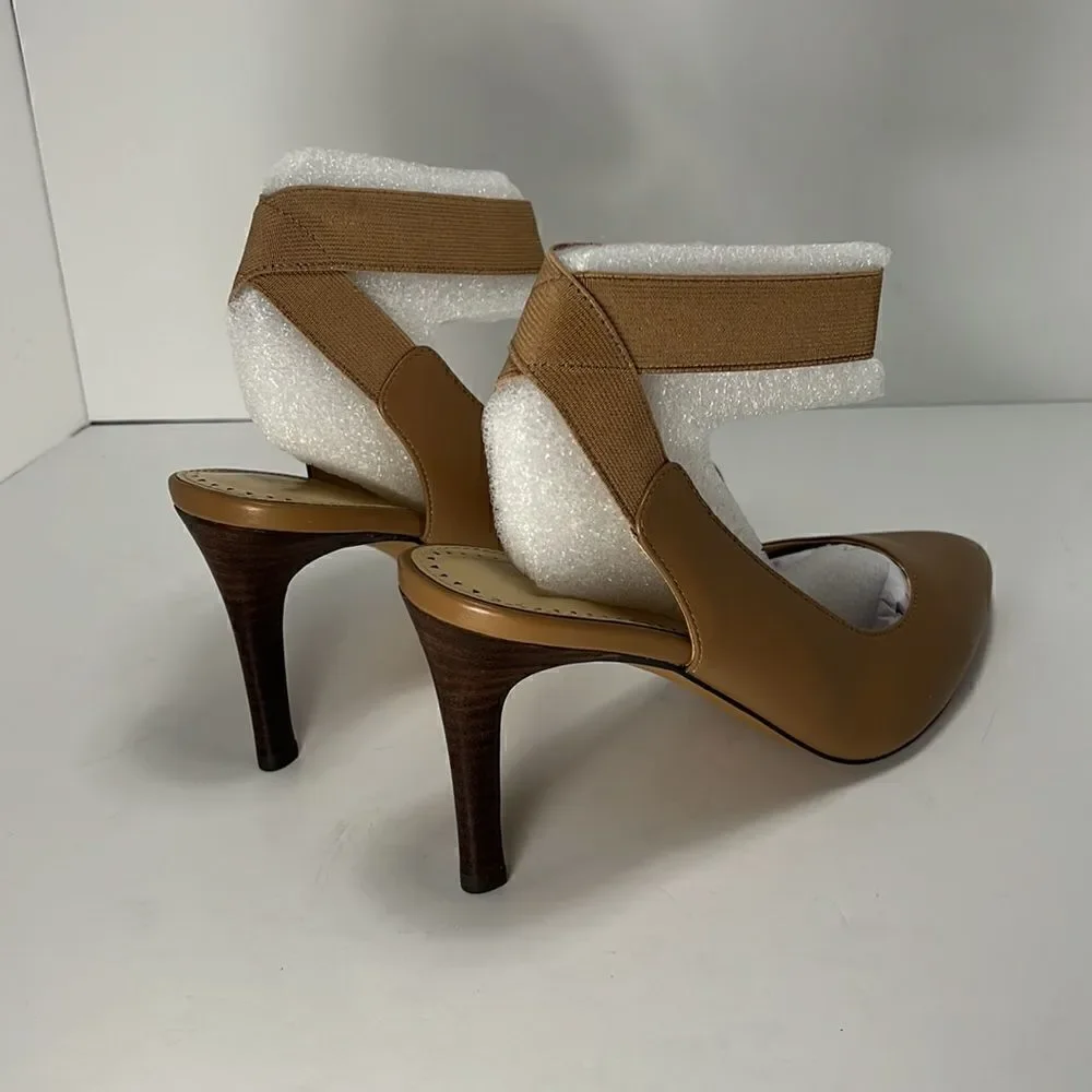 Adrienne Vittadini Niverna Walnut Ankle Strap Heels size 9.5 M - Picture 3 of 6